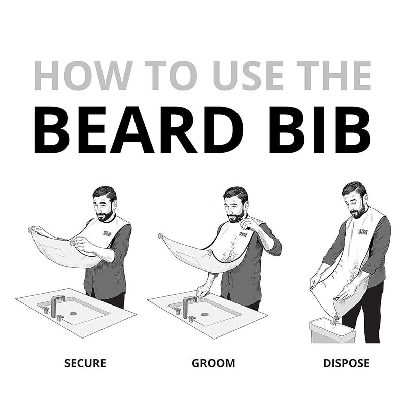 BEARD KING Beard Bib Apron - As Seen on Shark Tank – Gifts for Him, Stocking Stuffers for Men, Mens Gift, Blue - Image 3